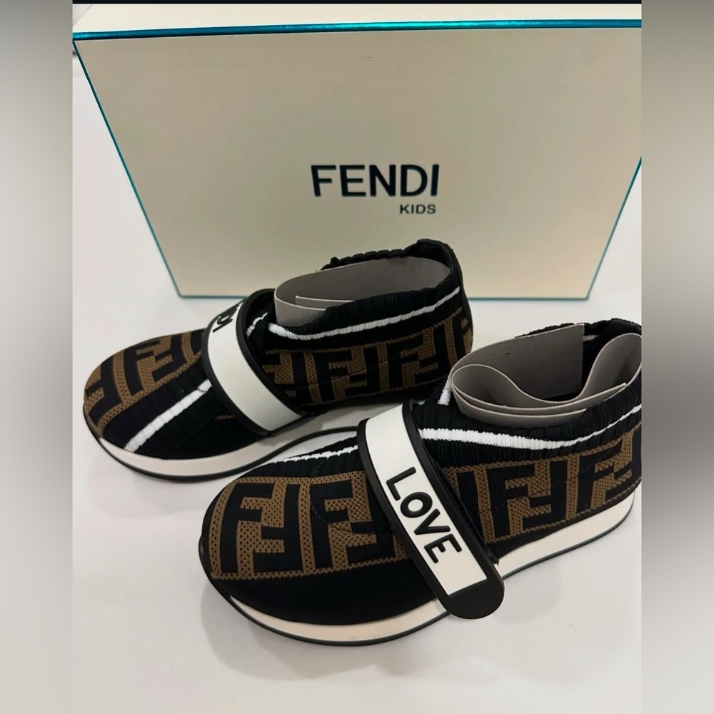 Fendi Black and Brown Sneakers
